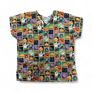 VTG Jasco Uniform Halloween Scrub Top XL